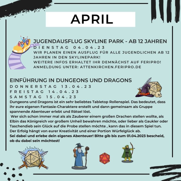 Programm Jugendtreff März April 5